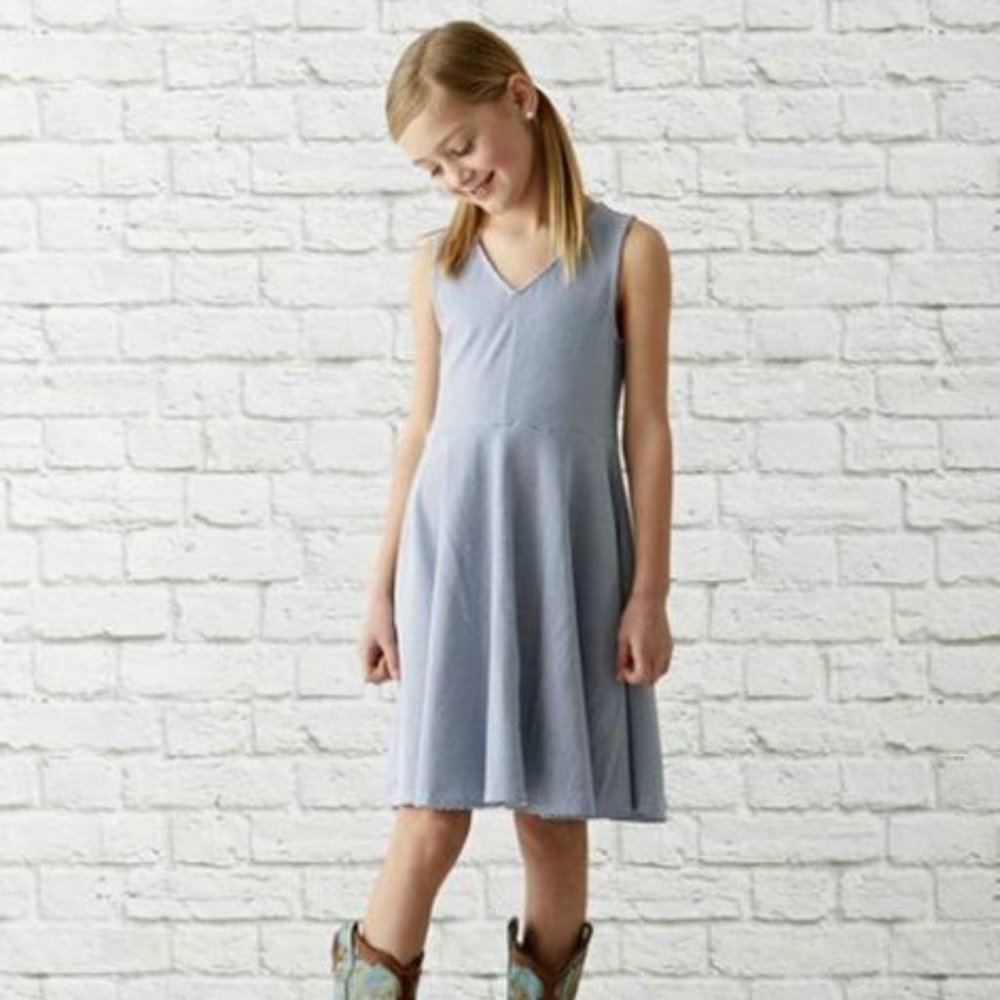 Matilda Jane Moving Along Blue Striped Swing Dress